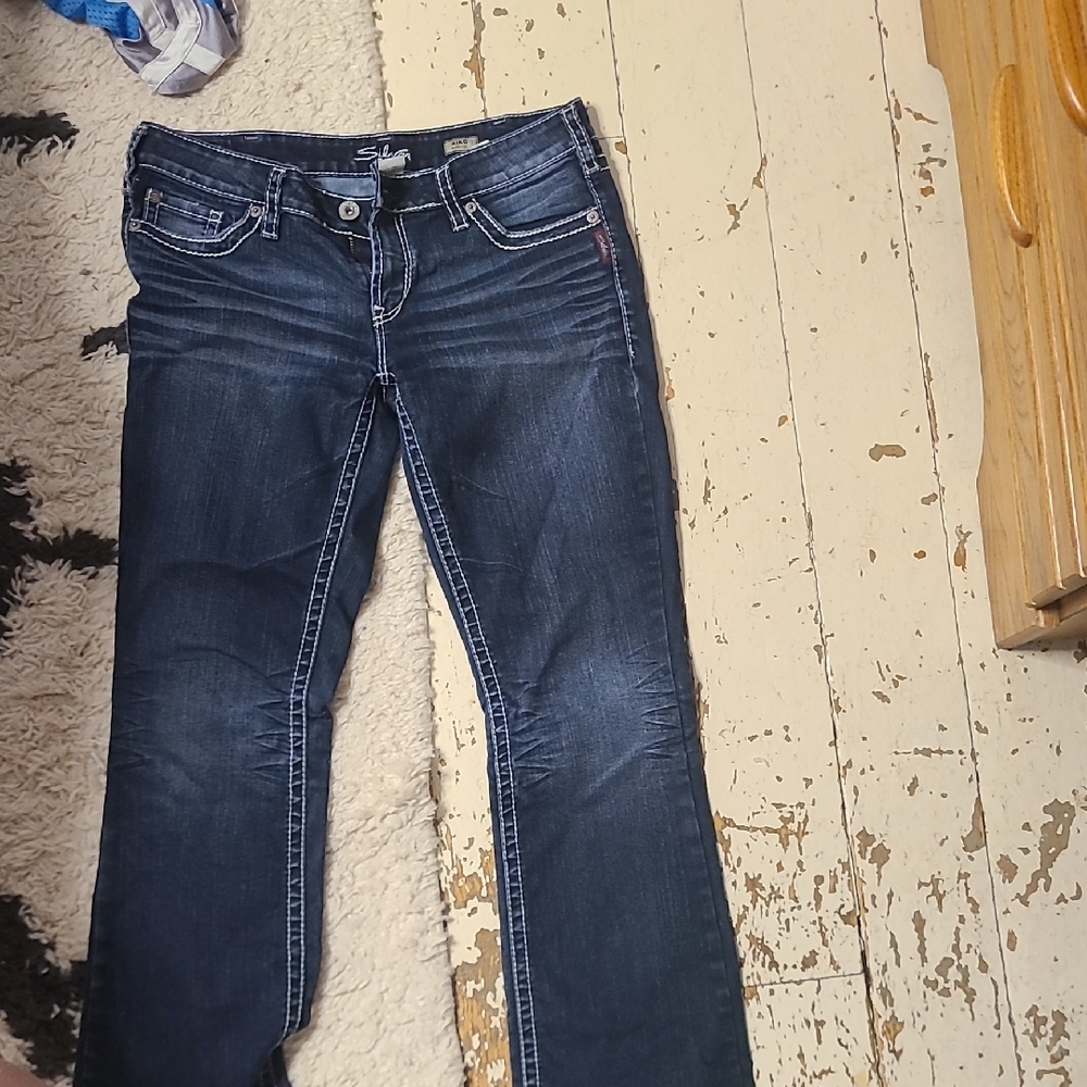 Silver Jeans Blue Straight Leg Boot Cut Denim